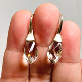 Clear Quartz Briolette Faceted Earrings PEGJ237