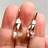 Clear Quartz Briolette Faceted Earrings PEGJ237