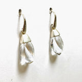 Clear Quartz Briolette Faceted Earrings PEGJ237