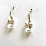 Clear Quartz Emerald Cut Faceted Earrings PEGJ224