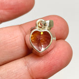 Clear Quartz Heart Faceted Pendant PPGJ806