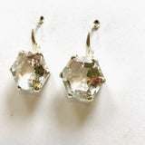 Clear Quartz Hexagon Faceted Earrings PEGJ235