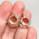 Clear Quartz Hexagon Faceted Earrings PEGJ235