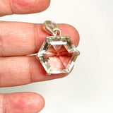 Clear Quartz Hexagon Faceted Pendant PPGJ936