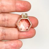 Clear Quartz Hexagon Faceted Pendant PPGJ936