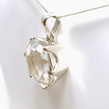 Clear Quartz Hexagon Faceted Pendant PPGJ936