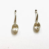 Clear Quartz Oval Faceted Earrings PEGJ215