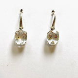 Clear Quartz Oval Faceted Earrings PEGJ216