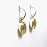 Clear Quartz Oval Faceted Earrings PEGJ218