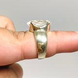 Clear Quartz Oval Faceted Ring Size 7 PRGJ705