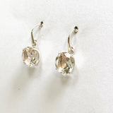 Clear Quartz Round Faceted Earrings PEGJ213