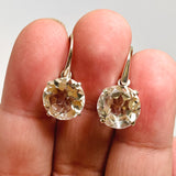 Clear Quartz Round Faceted Earrings PEGJ213