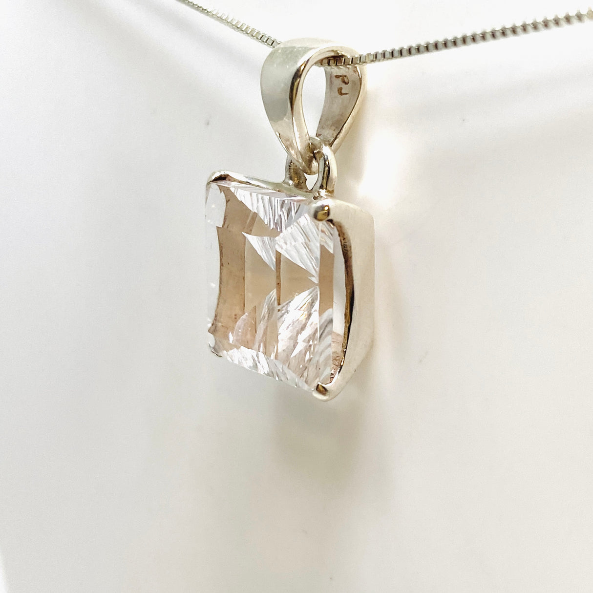 Clear Quartz Square Faceted Pendant PPGJ914