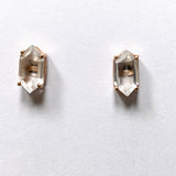 Clear Quartz Stud Earrings in Rose Gold SSGJ64