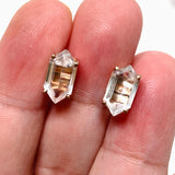 Clear Quartz Stud Earrings in Rose Gold SSGJ64