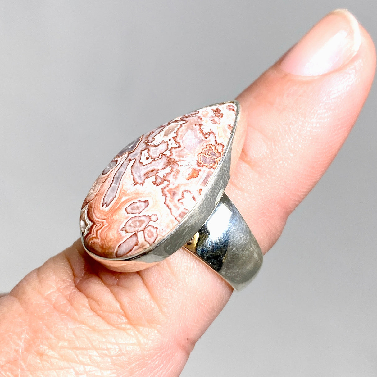 Crazy Lace Rosetta Stone Teardrop Ring Size 7 KRGJ3267