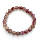 Pegmatite "Unicorn stone" Bracelet - Pink Tourmaline, Lepidolite and Quartz