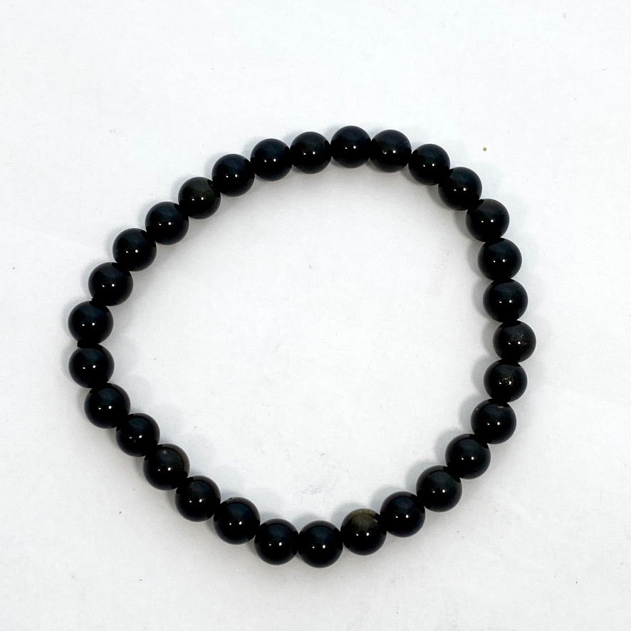 Gold sheen Obsidian bracelet