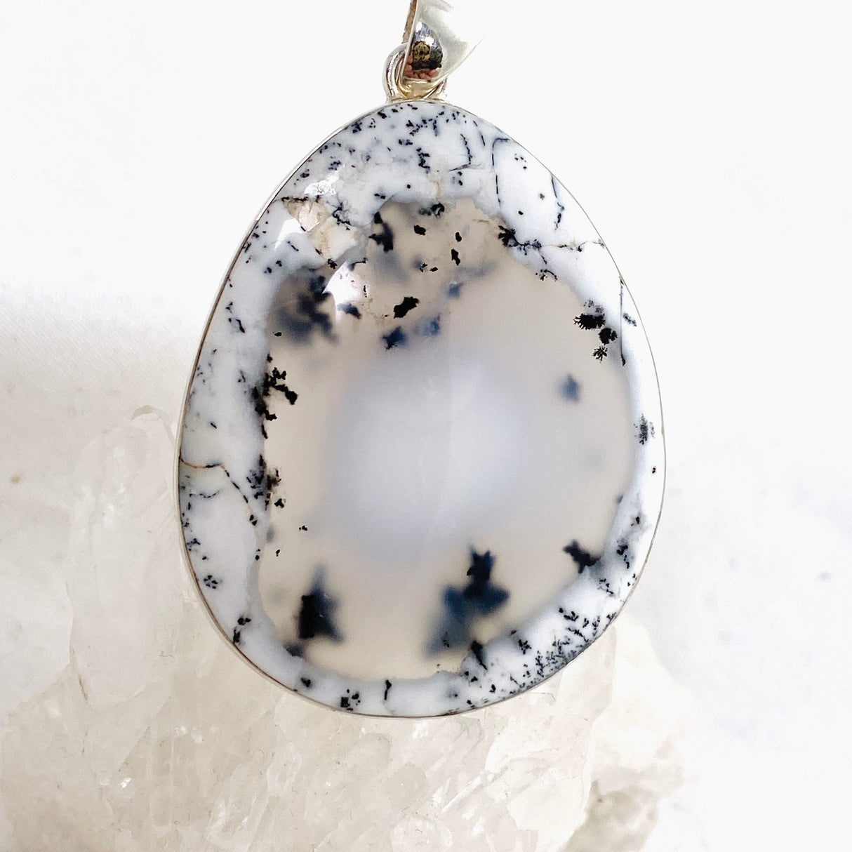 Dendritic Opal Freeform Cabochon Pendant KPGJ4678