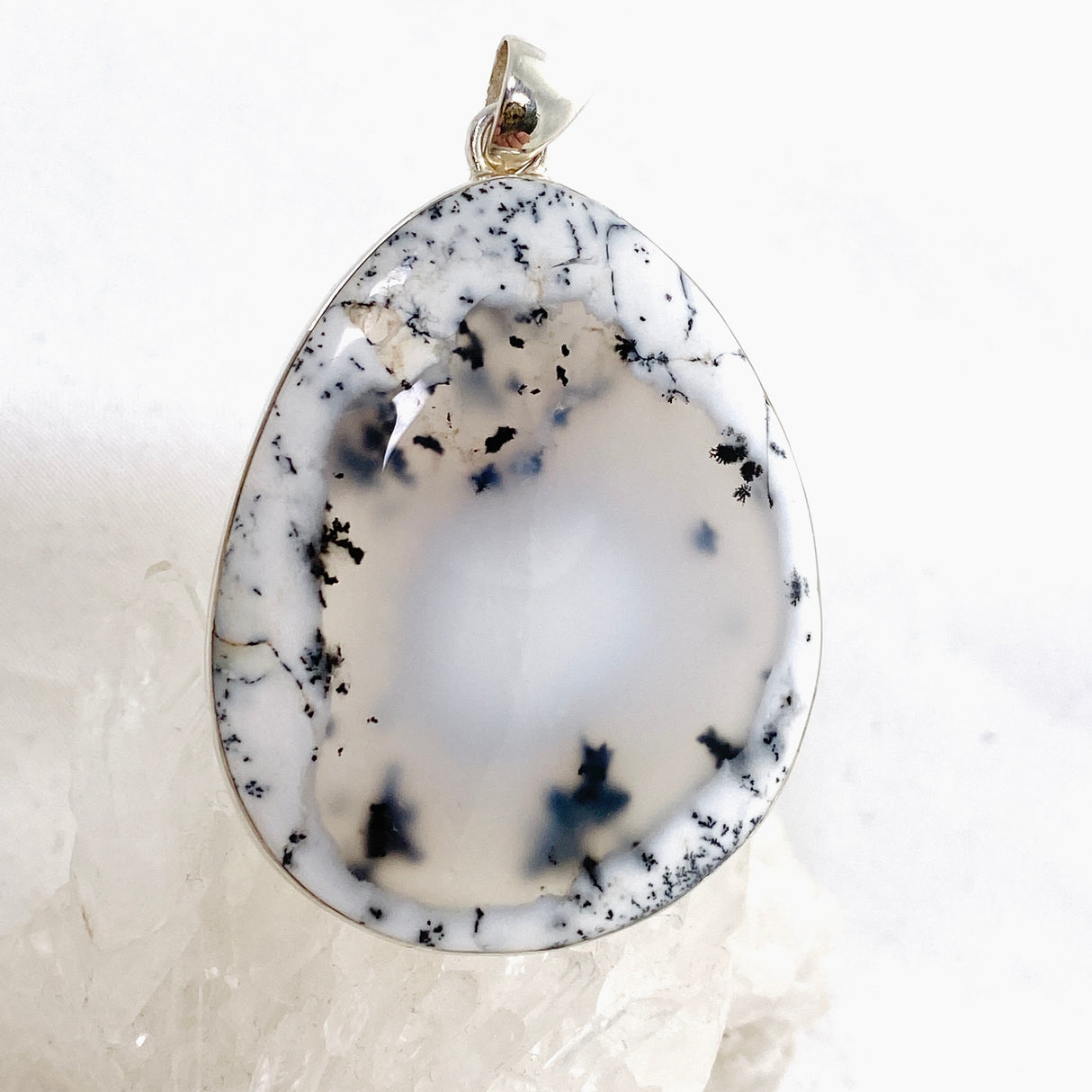 Dendritic Opal Freeform Cabochon Pendant KPGJ4678