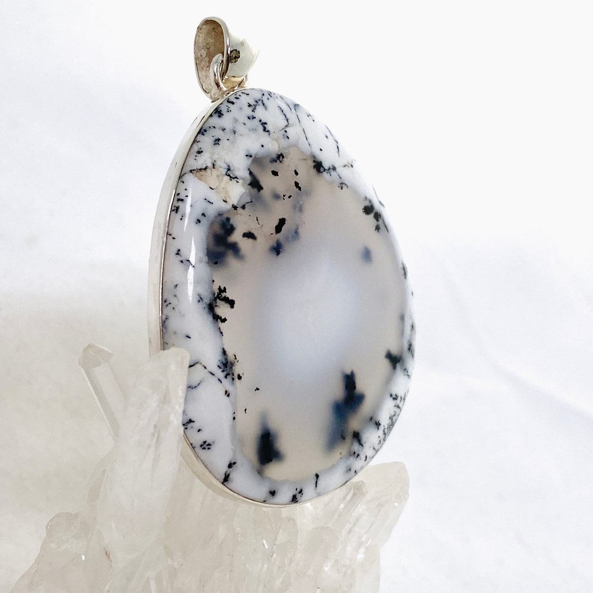 Dendritic Opal Freeform Cabochon Pendant KPGJ4678