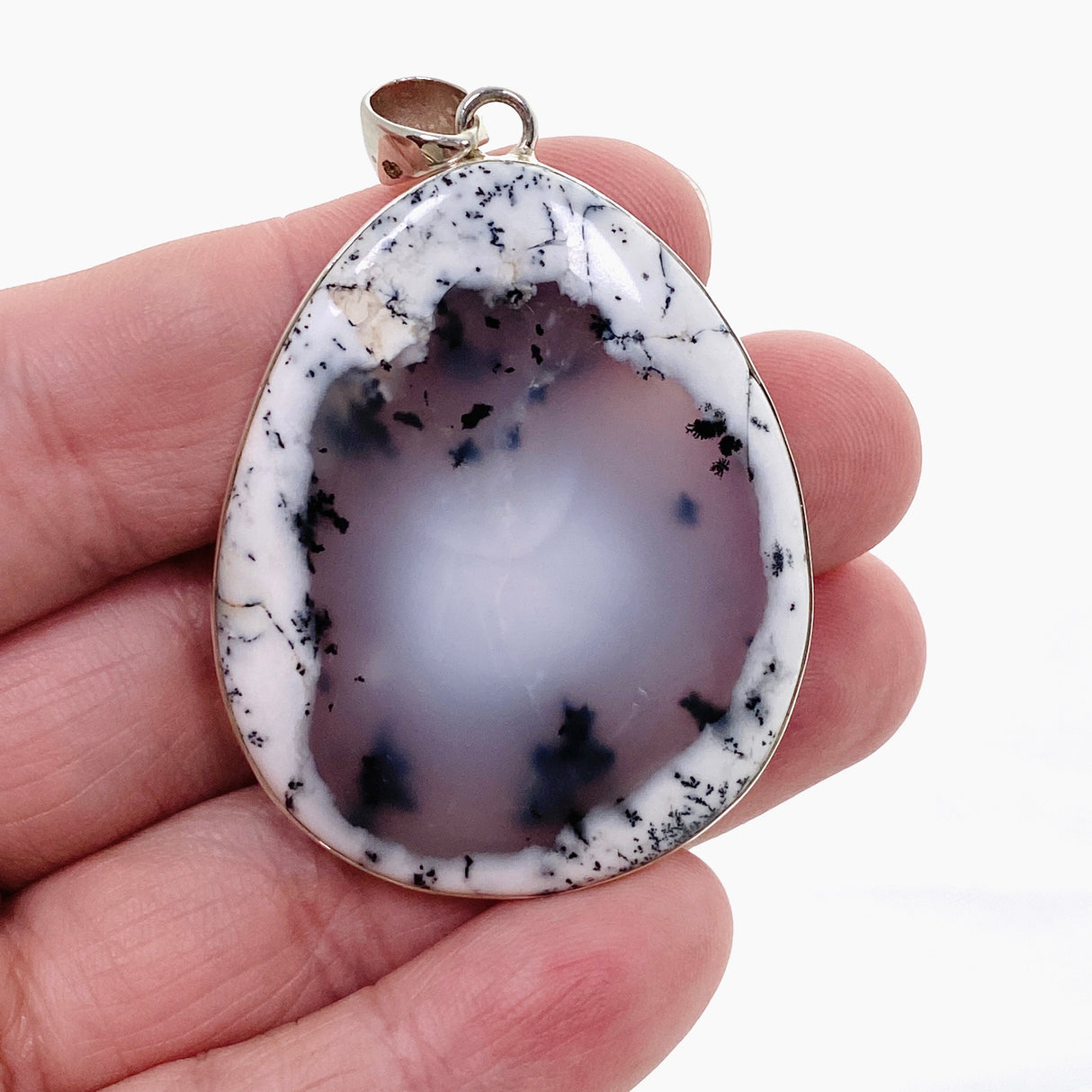 Dendritic Opal Freeform Cabochon Pendant KPGJ4678