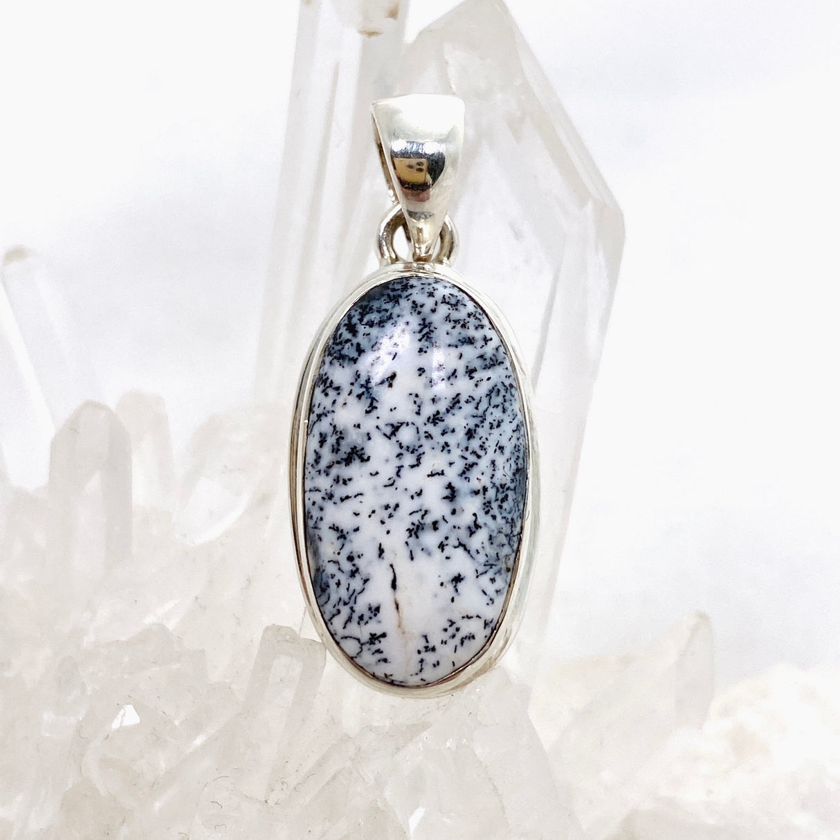 Dendritic Opal Oval Cabochon Pendant KPGJ4674