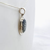 Dendritic Opal Oval Cabochon Pendant in a Hammered Setting KPGJ4675