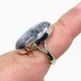 Dendritic Opal Oval Cabochon Split Band Ring Size 8 KRGJ3312