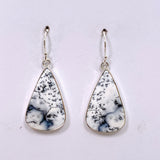 Dendritic Opal Teardrop Cabochon Earrings KEGJ1541