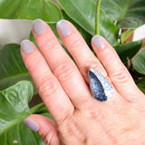 Dendritic Opal Teardrop Cabochon Ring Size 7 KRGJ3313