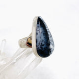 Dendritic Opal Teardrop Cabochon Ring Size 7 KRGJ3313