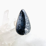 Dendritic Opal Teardrop Cabochon Ring Size 7 KRGJ3313