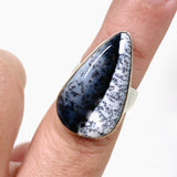 Dendritic Opal Teardrop Cabochon Ring Size 7 KRGJ3313