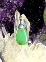Chrysoprase Teardrop Sterling Silver Pendant EPGJ15