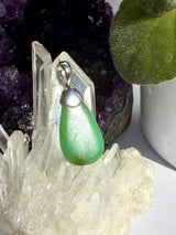 Chrysoprase Teardrop Sterling Silver Pendant EPGJ15