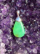 Chrysoprase Teardrop Sterling Silver Pendant EPGJ15
