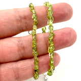 Peridot Nugget Bracelet with extension chain