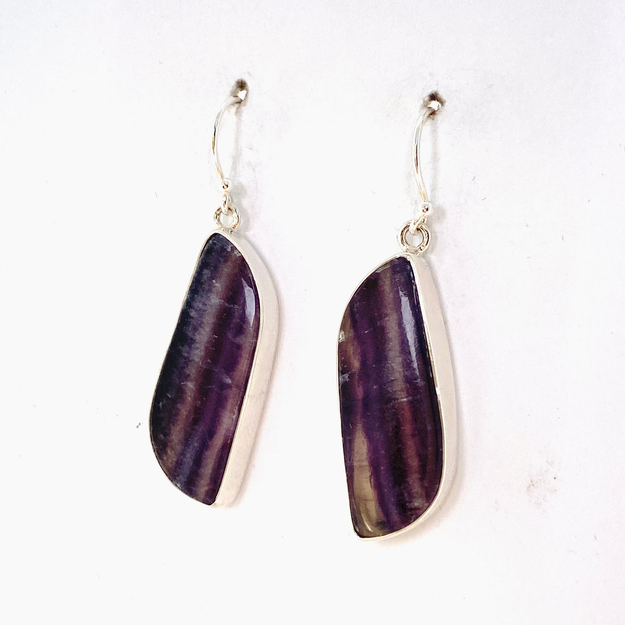 Fluorite Freeform Cabochon Earrings KEGJ1559