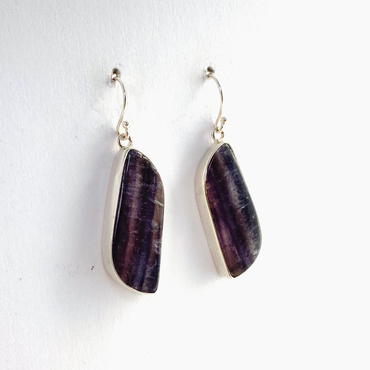 Fluorite Freeform Cabochon Earrings KEGJ1559