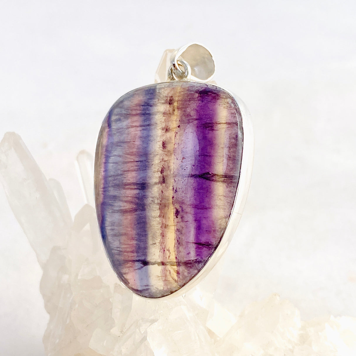 Fluorite Freeform Cabochon Pendant KPGJ4800