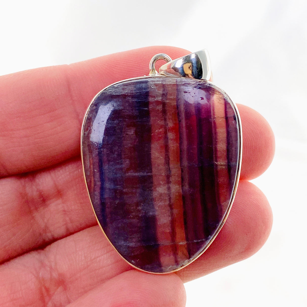 Fluorite Freeform Cabochon Pendant KPGJ4800