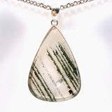 Lodolite (Garden Quartz) Teardrop Cabochon Pendant KPGJ4723