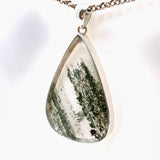 Lodolite (Garden Quartz) Teardrop Cabochon Pendant KPGJ4723