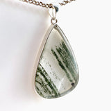 Lodolite (Garden Quartz) Teardrop Cabochon Pendant KPGJ4723