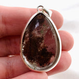 Lodolite (Garden Quartz) Teardrop Cabochon Pendant KPGJ4724