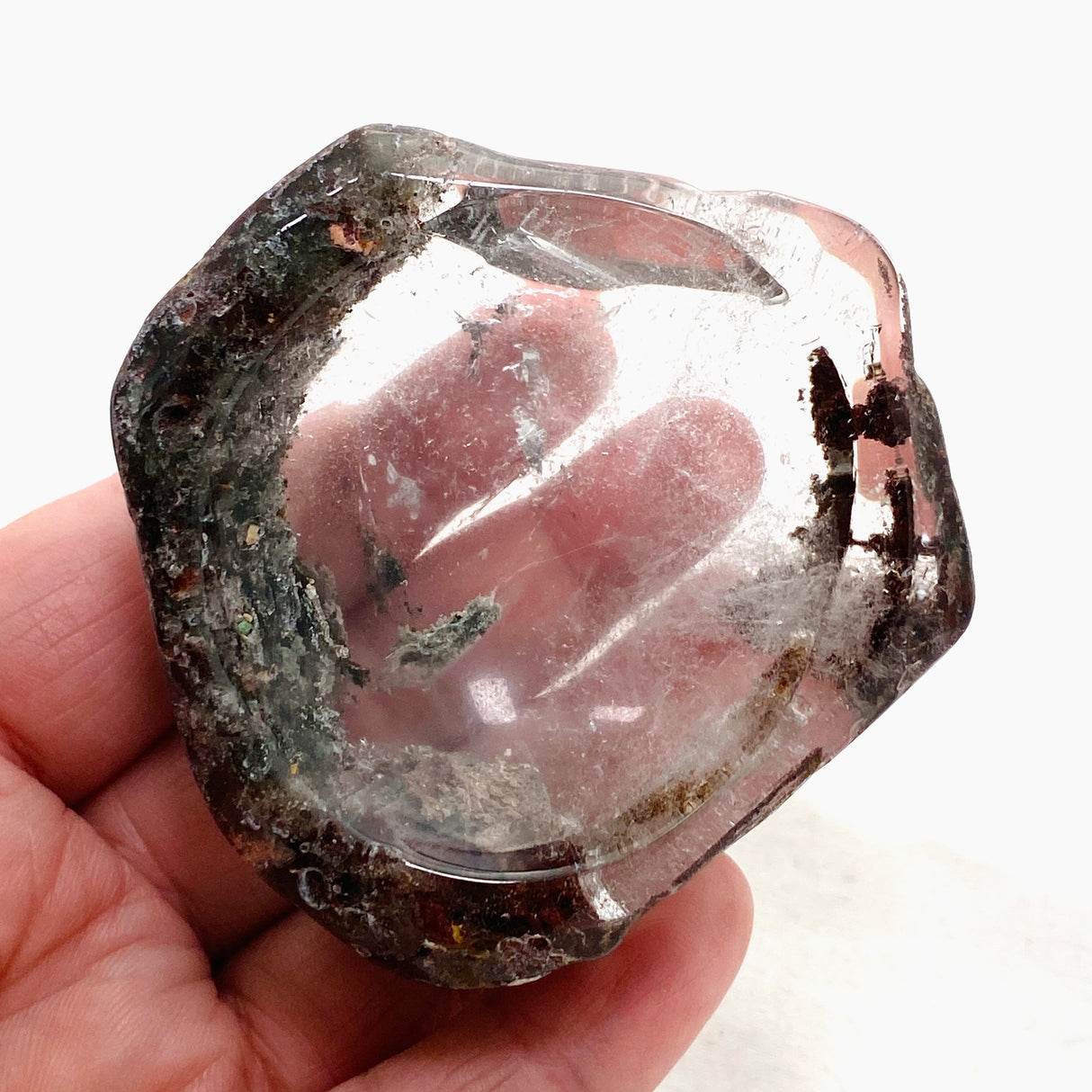 Garden Quartz (Lodolite) Trinket Bowl GQB-07