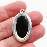 Goldsheen Obsidian Oval Cabochon Pendant in a Decorative Setting KPGJ4757