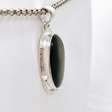 Goldsheen Obsidian Oval Cabochon Pendant in a Decorative Setting KPGJ4757