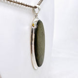 Goldsheen Obsidian Oval Cabochon Pendant in a Decorative Setting KPGJ4759